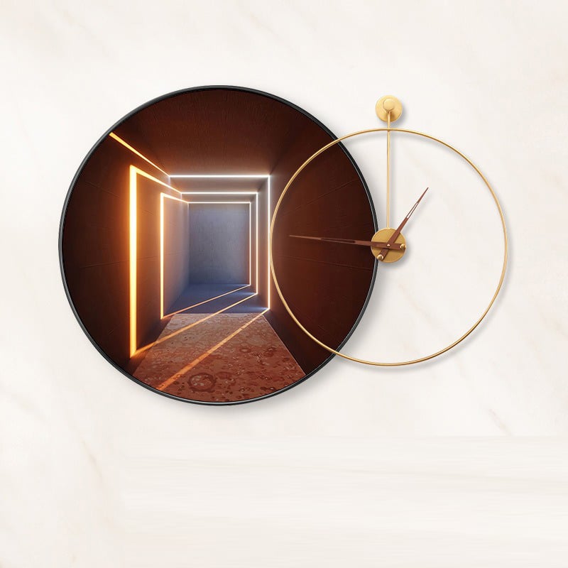 dong ho treo tuong khong so ket hop tranh