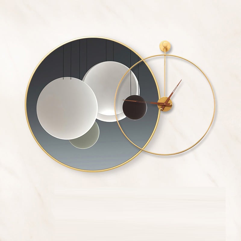 dong ho treo tuong khong so ket hop tranh