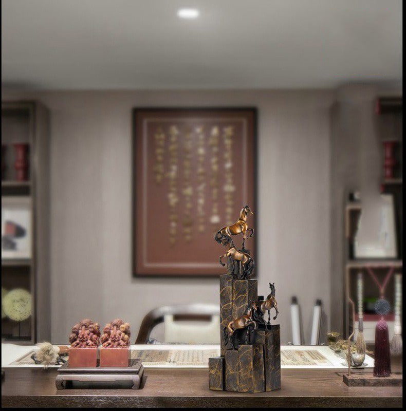 Tượng tứ mã cao cấp bằng đồng