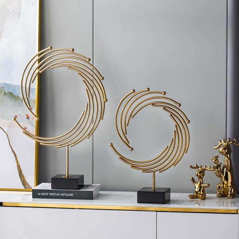 Mô hình vòng xoáy bằng kim loại trang trí độc đáo Công Decor Hà Nội